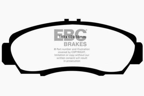 Plaquettes de frein avant EBC 01-03 Acura CL 3.2 Yellowstuff