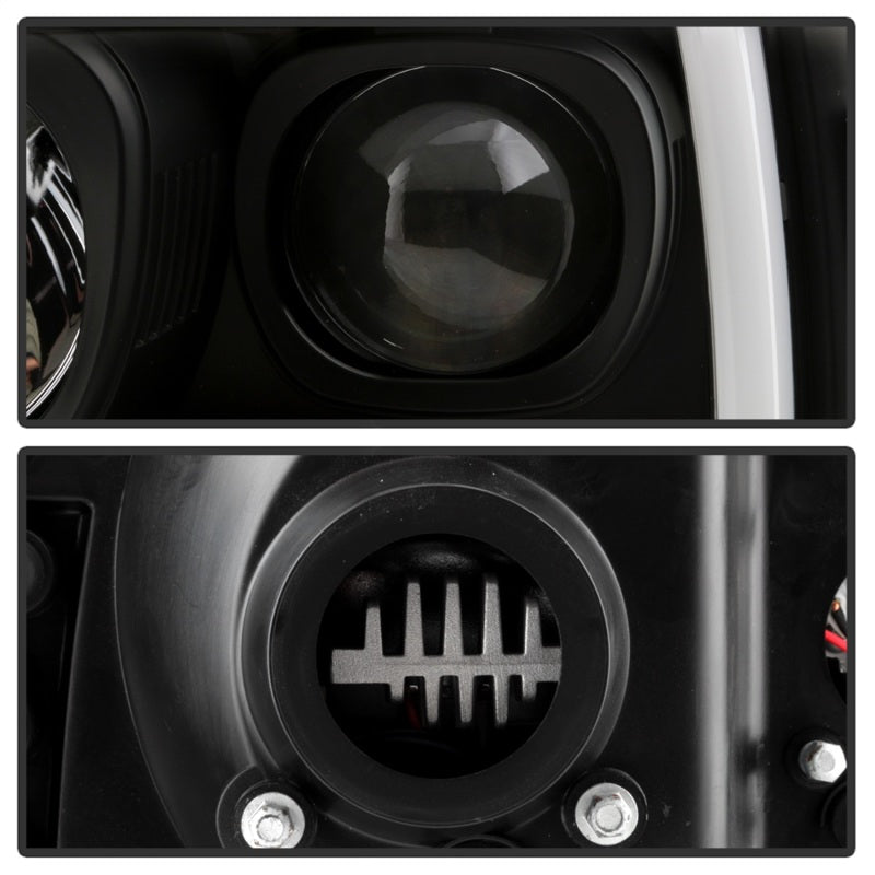 Phares à LED Spyder Ford F-250 99-04/Excursion 00-04 1 pièce - Noir PRO-YD-FF25099V2PL-BK