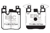 Plaquettes de frein arrière EBC 14+ pour BMW M3 3.0 Twin Turbo (F80) Yellowstuff