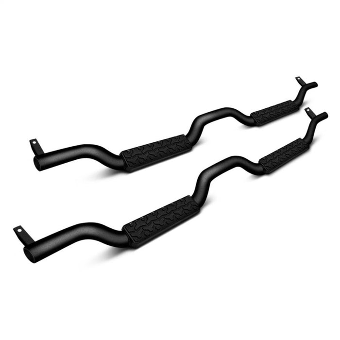 Rampage 2007-2018 Jeep Wrangler (JK) Unlimited Barre latérale avec marchepied Slimline - Noir