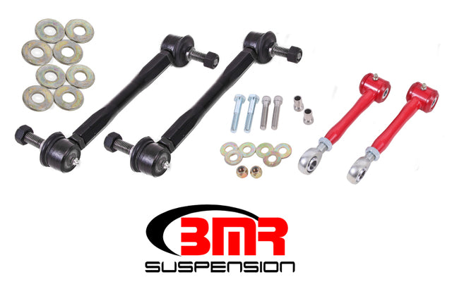 BMR 16-17 6th Gen Camaro Front and Rear Sway Bar End Link Kit - Red BMR Suspension