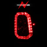 Feux arrière à LED ANZO 2003-2006 Chevy Silverado 1500 style planche chromé avec lentille rouge/transparente