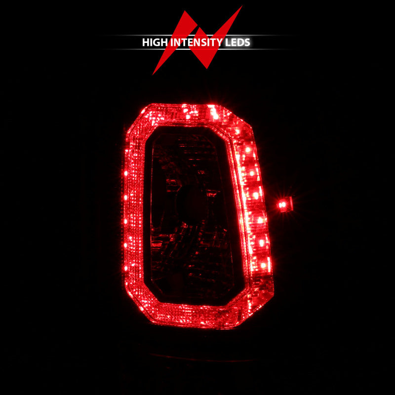 Feux arrière à LED ANZO 2003-2006 Chevy Silverado 1500 style planche noir avec lentille transparente