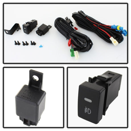 Feu antibrouillard Spyder Honda Civic 2013-2014 4 portes OEM avec interrupteur jaune FL-HC2013-4D-Y