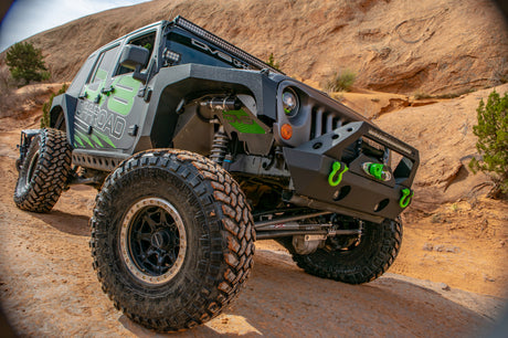 Garde-boue intérieur avant en aluminium DV8 Offroad 07-18 Jeep Wrangler JK - Noir