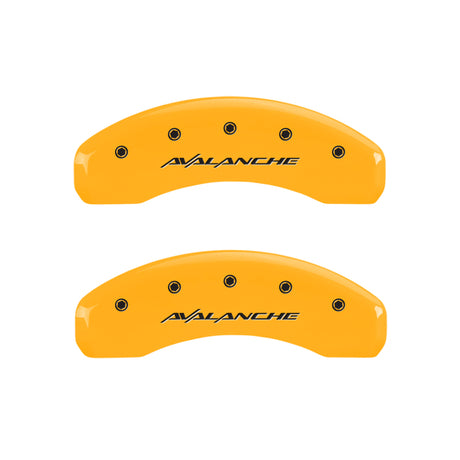 Couvre-étriers MGP 4 gravés avant et arrière finition jaune avalanche noir Char 2001 Chevrolet Tahoe