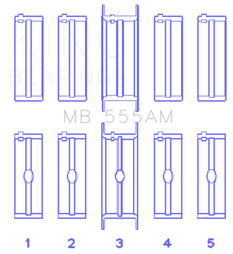 Jeu de roulements principaux King Chrysler 350/361/383/403 (taille STD)