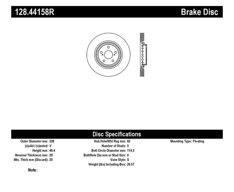 Disque de frein sport percé StopTech