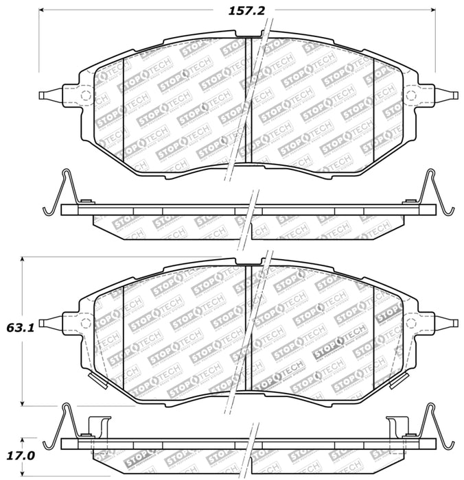 Plaquettes de frein avant StopTech Performance Legacy 2.5 GT 05-08