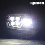 Phares de projecteur à LED AlphaRex 05-11 Toyota Tacoma NOVA style planche noir avec lumière d'activation/DRL
