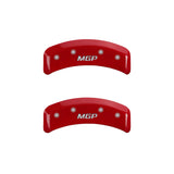 MGP 4 Caliper Covers Engraved Front & Rear MGP Red Finish Silver Char 1988 Chevrolet Corvette