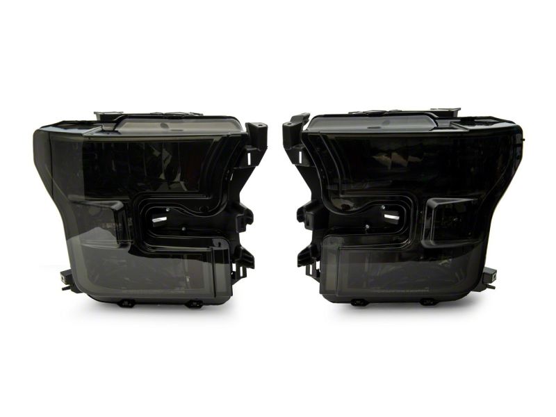 Phares Raxiom 15-17 Ford F-150 Axial OEM Style Rep - Boîtier chromé - Lentille fumée