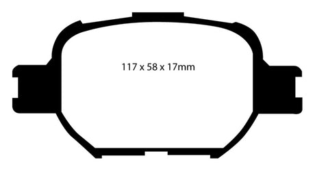 Plaquettes de frein avant EBC 04-10 Scion TC 2.4 Yellowstuff