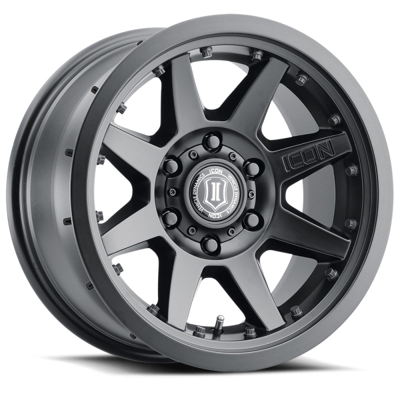 ICON Rebound Pro 17x8.5 5x150 25mm Offset 5.75in BS 110.1mm Bore Satin Black Wheel