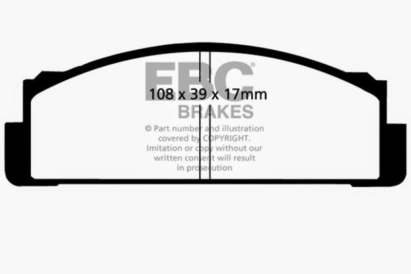 Plaquettes de frein avant EBC 68-83 Fiat 124 1.6 Greenstuff