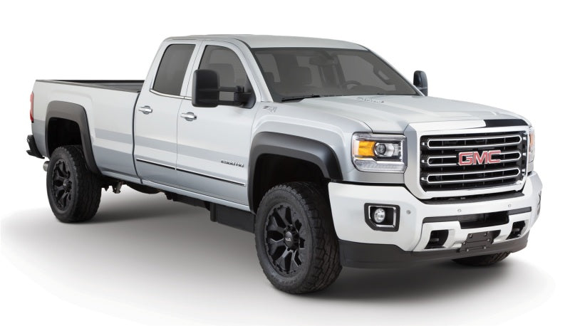 Bushwacker 20-21 GMC Sierra 2500HD Élargisseurs d'aile avant de style Extend-A-Fender 4 pièces - Noir