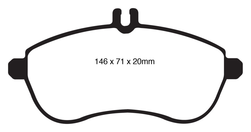 EBC 12-14 Mercedes-Benz C250 (W204) 1.8 Turbo Yellowstuff Front Brake Pads