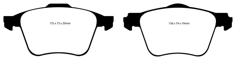 Plaquettes de frein avant EBC 03-09 Volvo XC90 2.9 Twin Turbo Yellowstuff