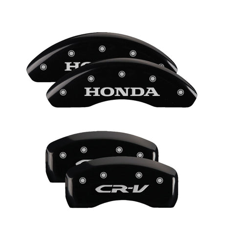 Couvre-étriers MGP 4 gravés avant Honda gravés arrière CR-V finition noire argent ch