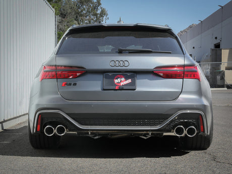 aFe 20-22 Audi RS6 Avant V8 4L(tt) MACH Force-Xp 3 pouces à 2,5 pouces 304 SS Cat-Back avec embout poli