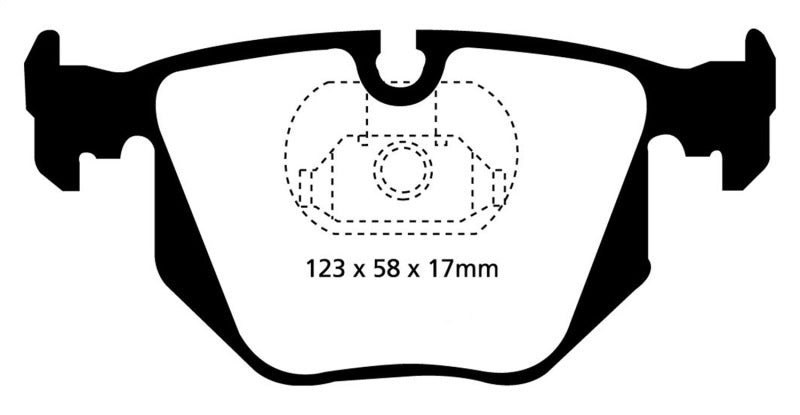 Plaquettes de frein arrière EBC 01-07 pour BMW M3 3.2 (E46) Yellowstuff