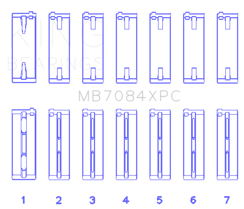 King Engine Bearings Toyota 2JZGE/2JZGTE 24V 3.0L pMaxKote Performance Main Bearing Set - Size STDX