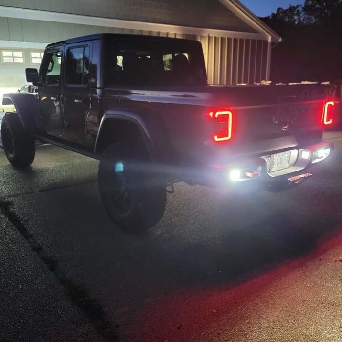 Feux de recul à LED pour pare-chocs arrière Oracle Jeep Gladiator JT avec faisceau Plug &amp; Play - 6 000 K VOIR LA GARANTIE