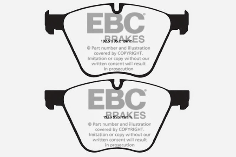 Plaquettes de frein avant EBC 10+ Greenstuff pour BMW 760 6.0 Twin Turbo (F01)