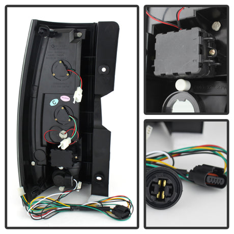 Feux arrière à DEL Spyder Chevy Suburban/GMC Yukon/Yukon Denali 07-14, noir fumé ALT-YD-CSUB07-LED-BSM