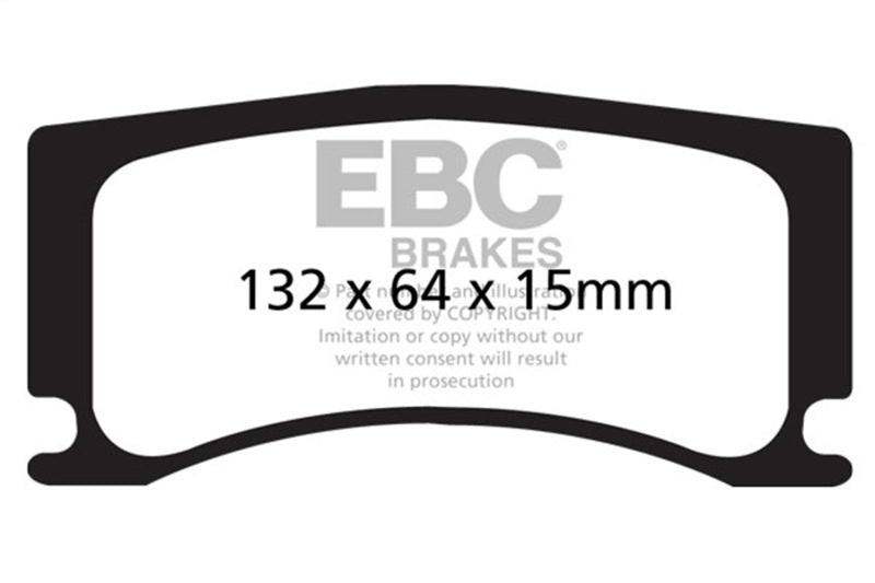 Plaquettes de frein arrière EBC Yellowstuff pour Jaguar XKR 4.2 Supercharged (Portfolio) 08-09