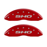 MGP 4 Caliper Covers Engraved Front & Rear SHO Red finish silver ch