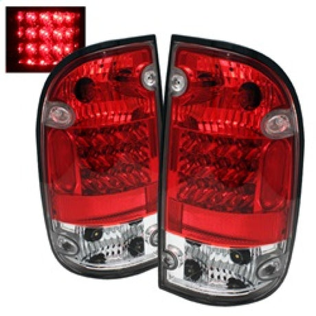 Feux arrière à LED Spyder Toyota Tacoma 01-04 Rouge transparent ALT-YD-TT01-LED-RC