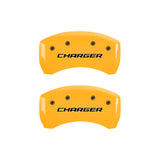 MGP 4 Caliper Covers Engraved Front & Rear Block/Charger Yellow Finish Black Char 2006 Dodge Charger