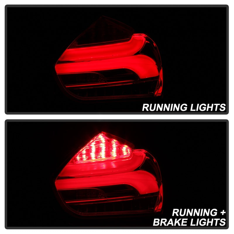 Feux arrière à LED Spyder 15-17 Ford Focus Hatch avec clignotant/marche arrière - Clr rouge (ALT-YD-FF155D-LED-RC)