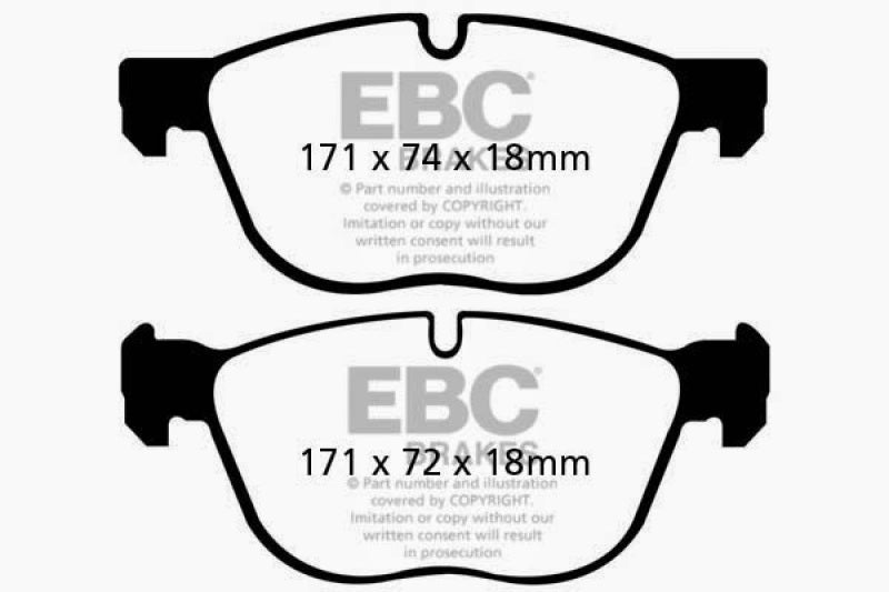 Plaquettes de frein avant EBC 07-10 BMW X5 3.0 Ultimax2