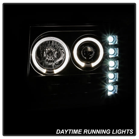 Projecteur LED Halo Spyder GMC Sierra 1500/GMC Sierra Denali 08-13 - LED tout noir PRO-YD-GS07-HL-BKV2
