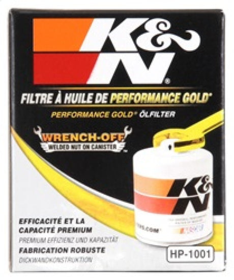 Filtre à huile K&amp;N Performance Gold pour Chevy / Pontiac / GMC / Buick