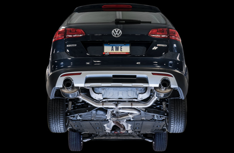 Échappement AWE Tuning VW MK7 Golf Alltrack/Sportwagen 4Motion Touring Edition - Embouts en argent poli