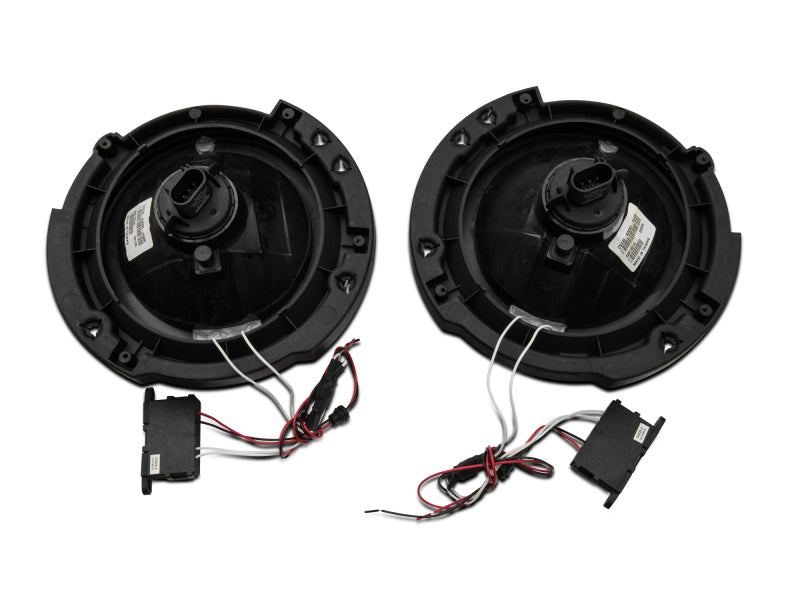 Phares LED Halo Raxiom 07-18 Jeep Wrangler JK - Boîtier chromé (lentille transparente)