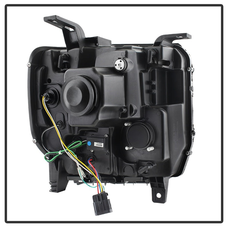 Phares de projecteur Spyder GMC Sierra 14-16 Barre lumineuse DRL Chrome PRO-YD-GS14-LBDRL-C