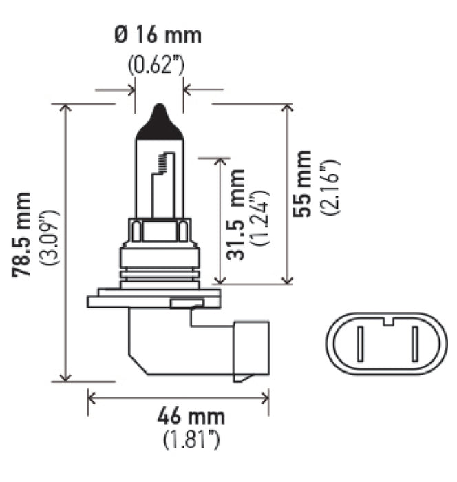 Ampoule jaune xénon Hella Optilux HB4 9006 12V/55W XY