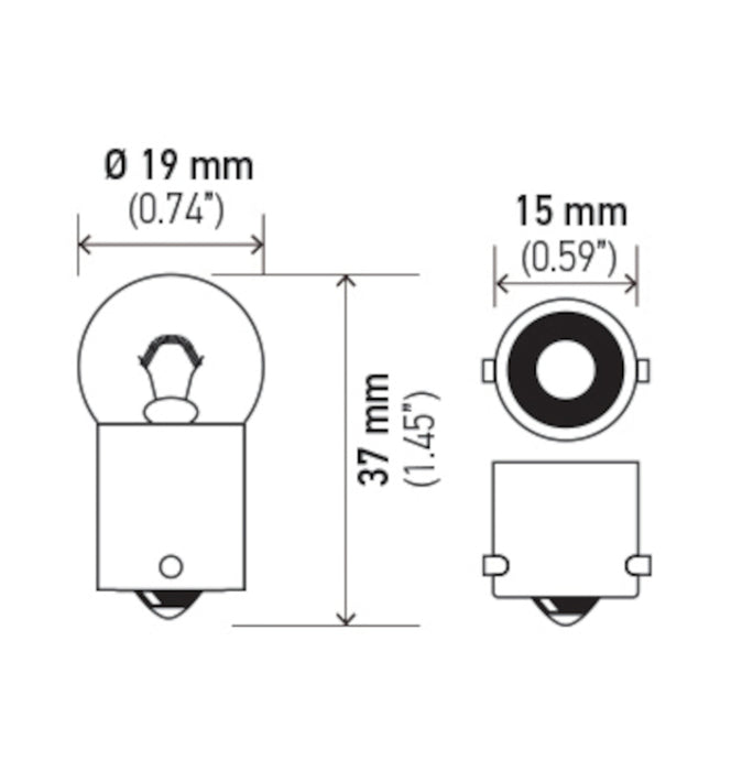 Ampoule Hella 5008 12V 10W BA15s B6