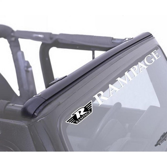 Rampage 1997-2006 Jeep Wrangler (TJ) Canal de pare-brise - Noir