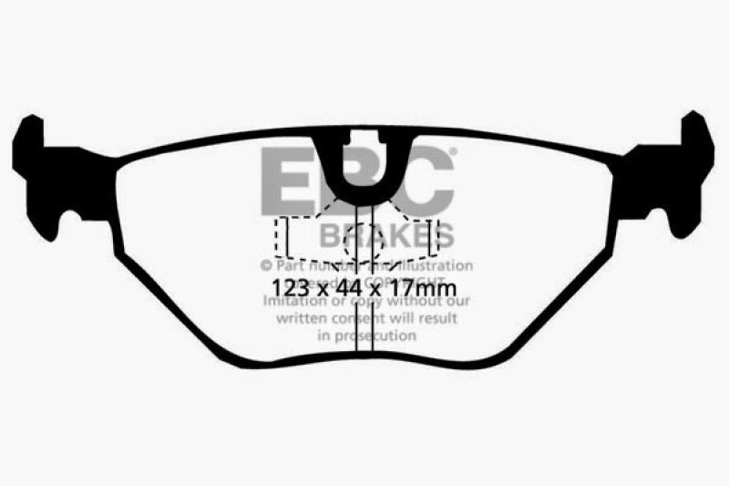 Plaquettes de frein arrière EBC 87-91 Yellowstuff pour BMW M3 2.3 (E30)