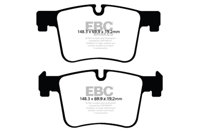 Plaquettes de frein avant EBC 11+ pour BMW X3 2.0 Turbo (F25) Greenstuff