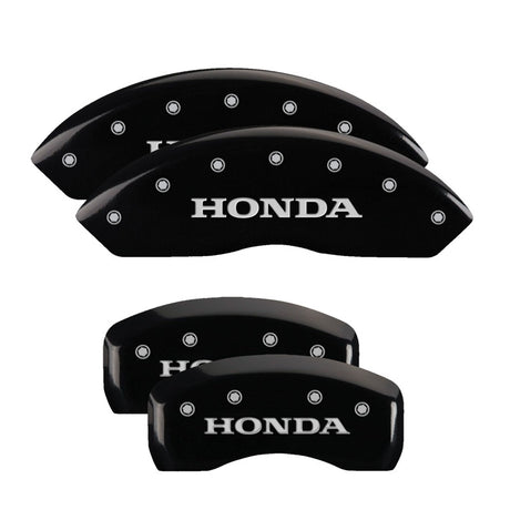 Couvre-étriers MGP 4 gravés avant et arrière finition jaune MGP noir Char 2004 Honda S2000
