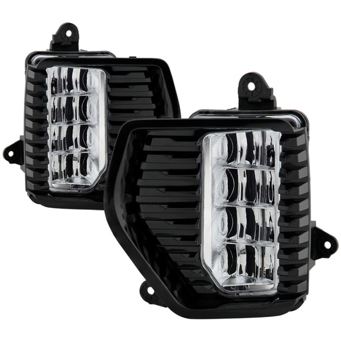 Spyder GMC Sierra 1500 Denali uniquement 19-20 (pas pour 2500/3500) Feux antibrouillard à LED de style OEM avec interrupteur - Transparent