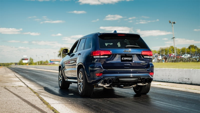 Jeep Grand Cherokee TrackHawk 6,2 L Sport Cat-Back 18-20 avec double sortie arrière et embouts noirs de 4,5 pouces