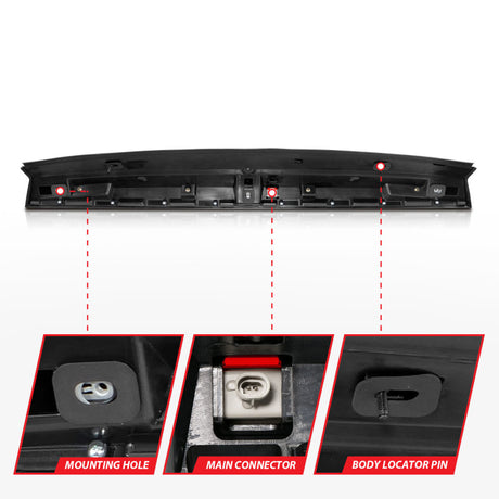 ANZO 2007-2014 Chevrolet Suburban 1500 LED 3rd Brake Light Black Housing Red Lens w/ Spoiler 1pc