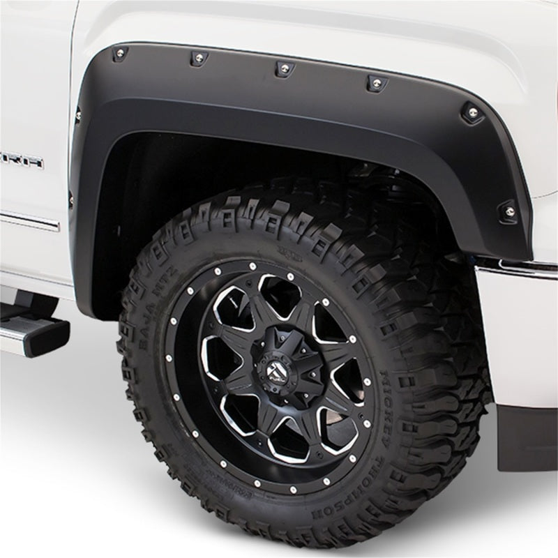 Élargisseurs de poche Bushwacker 17-18 Ford F-250 Super Duty 2 pièces - Noir